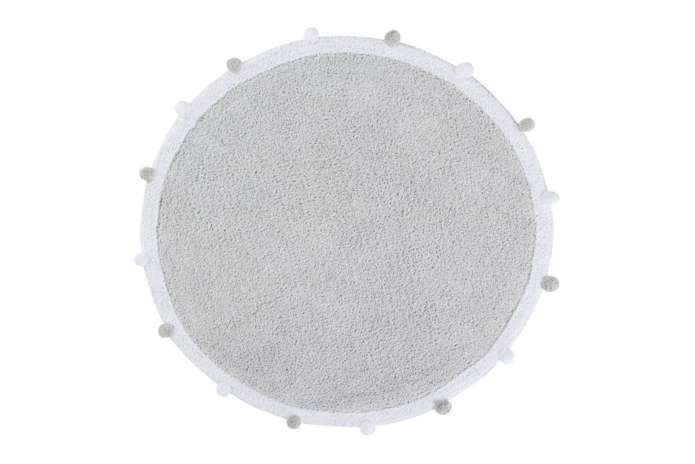 Teppich Bubbly Soft Hellgrau Ø 120 cm