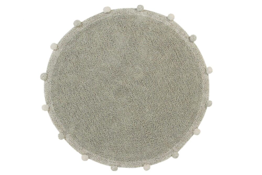 Teppich Bubbly Natural Olive Ø 120 cm