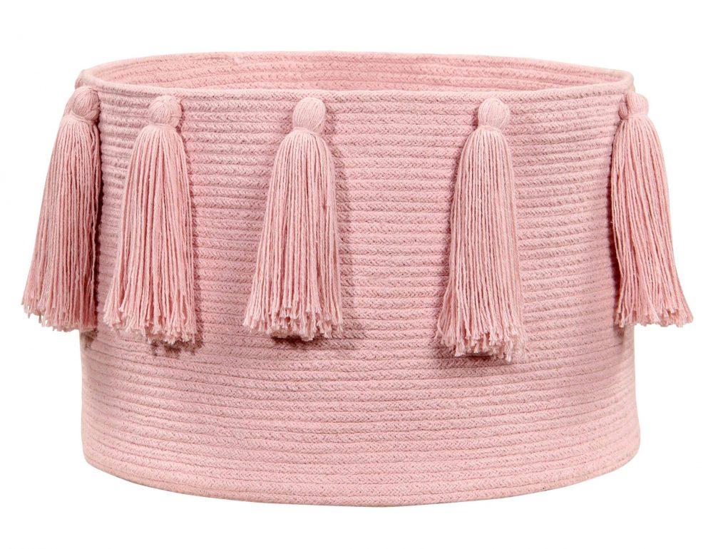 Korb Lorena Canals Quasten Rosa 30 x 45 x 45 cm