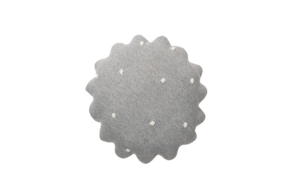 Kissen Keks Grau 25 x 25 cm