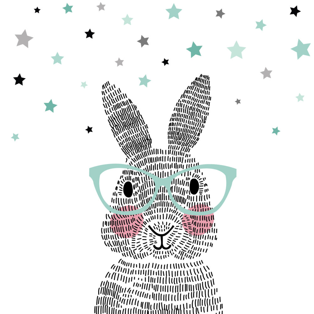 Hase mit Brille