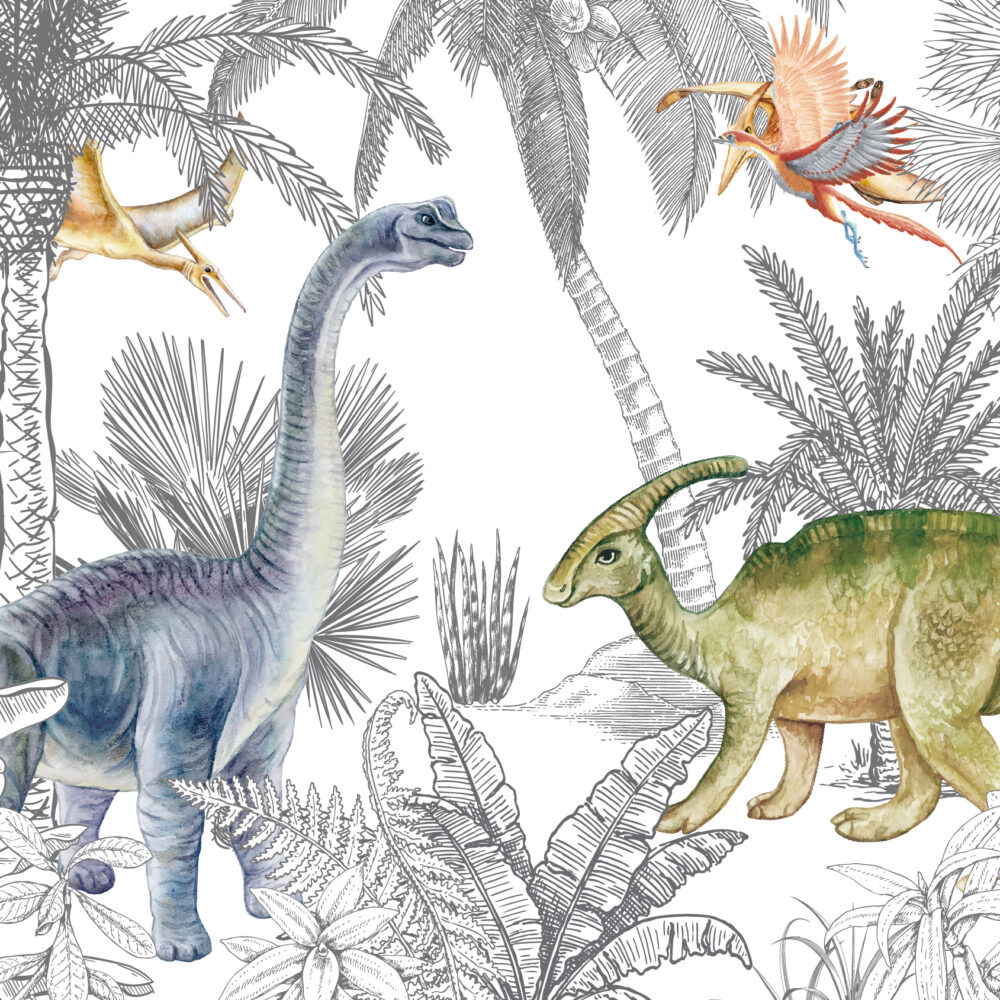 Dinosaurier Grafik farbig