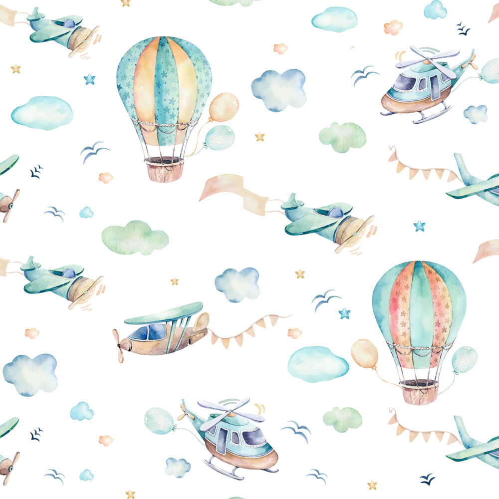 Heißluftballons mit Flugzeugen