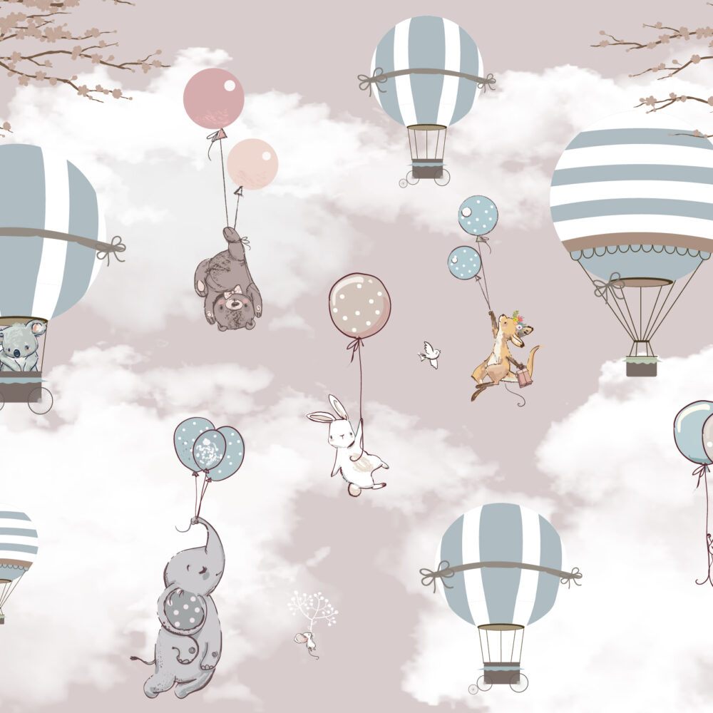 Blumen und Luftballons in den Bergen